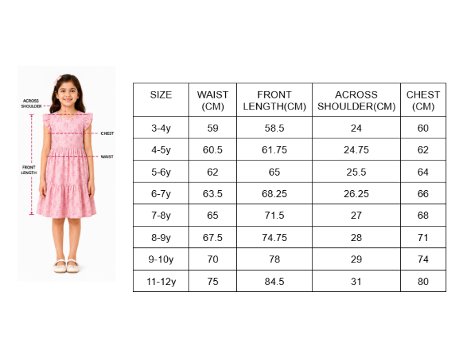 Knee length satin frock with White belt
