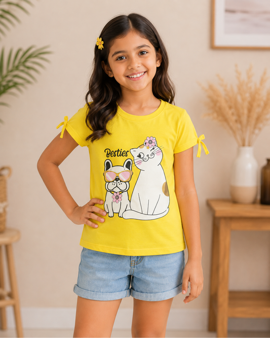 Besties print T shirt