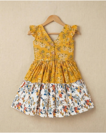 Golden Meadow Floral Dress