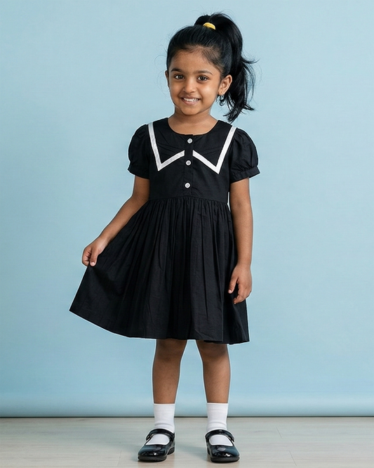 Little Sailor Grace Dress-Black