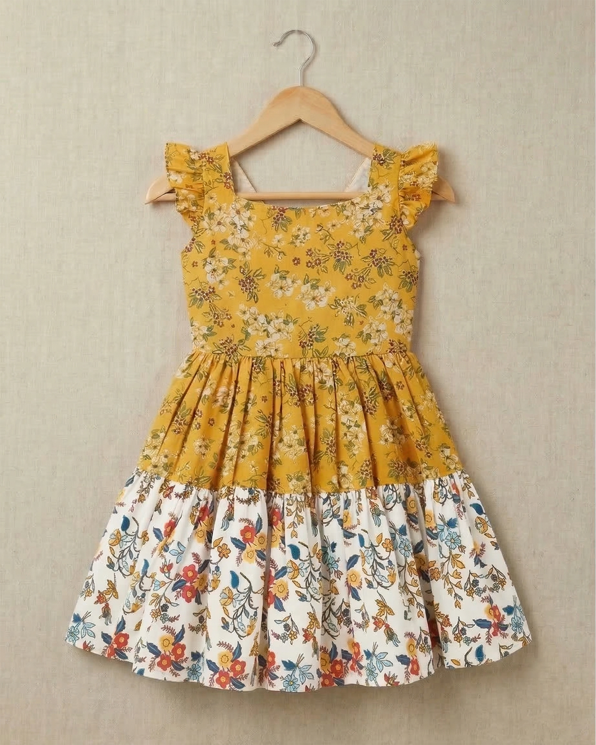 Golden Meadow Floral Dress