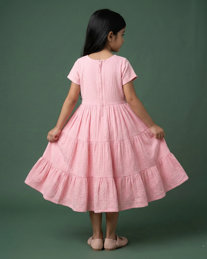 Pink Petal Twirl Dress