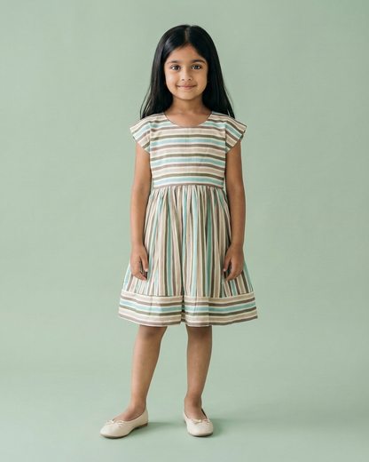 Mint Breeze Striped Dress