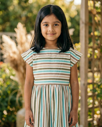Mint Breeze Striped Dress