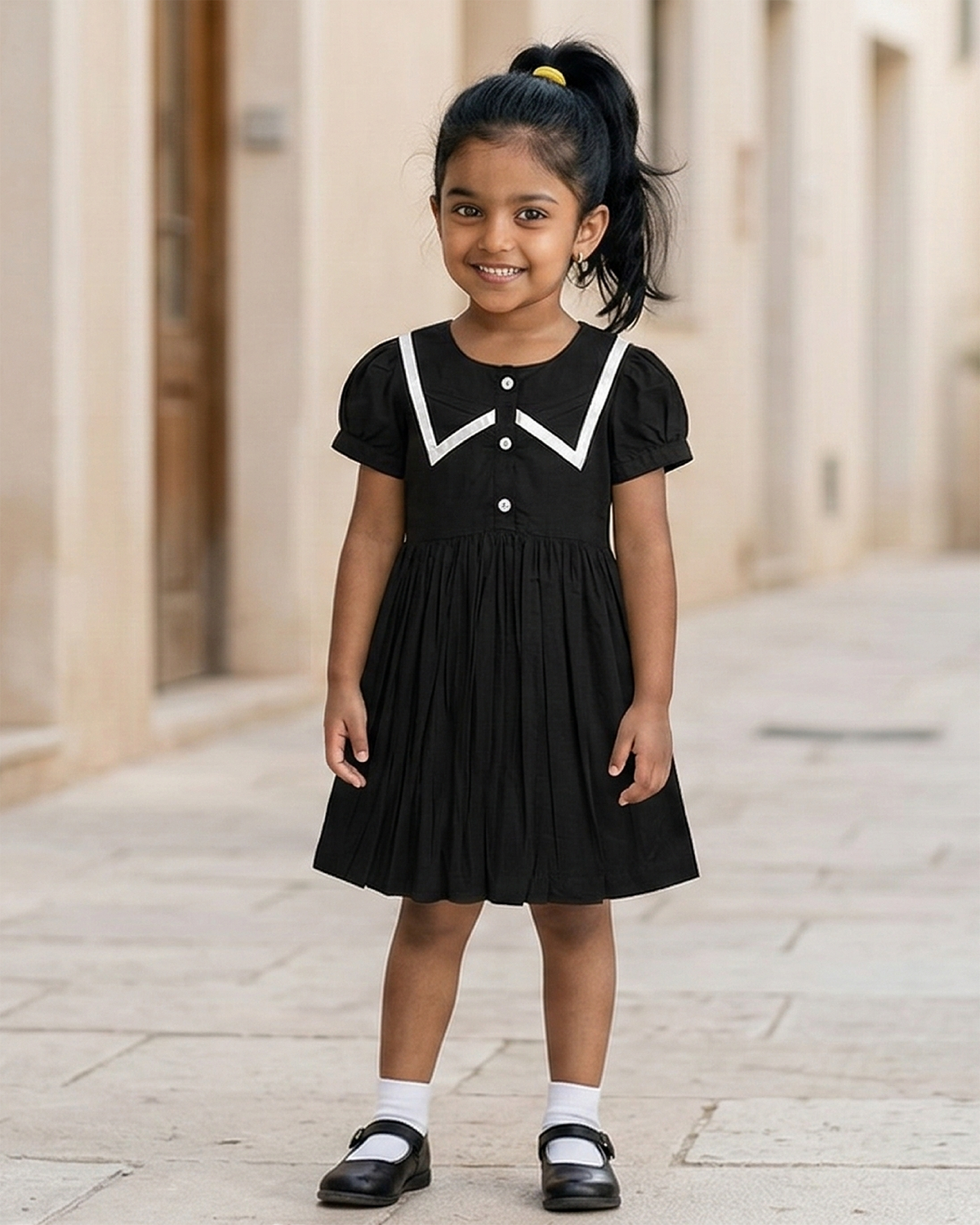 Little Sailor Grace Dress-Black