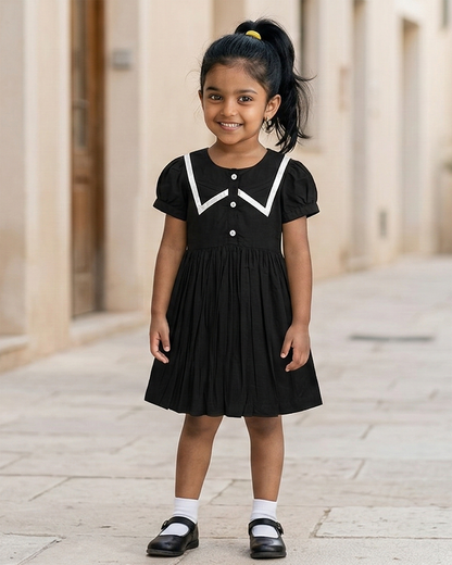 Little Sailor Grace Dress-Black