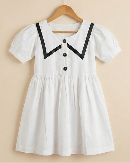 Little Sailor Grace Dress-White