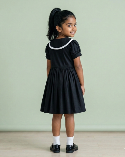 Little Sailor Grace Dress-Black