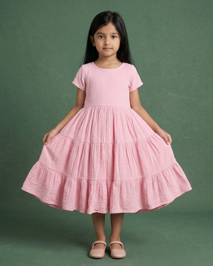 Pink Petal Twirl Dress
