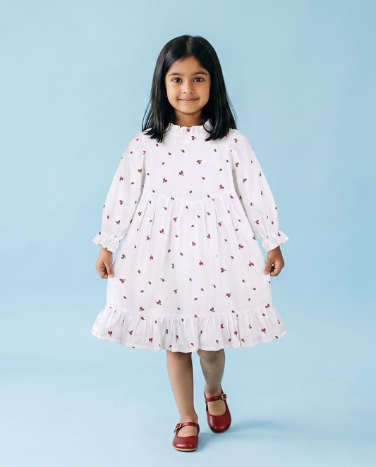 Strawberry Blossom Yoke Dress