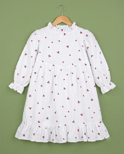 Strawberry Blossom Yoke Dress