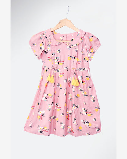 Short sleeves floral printed dress